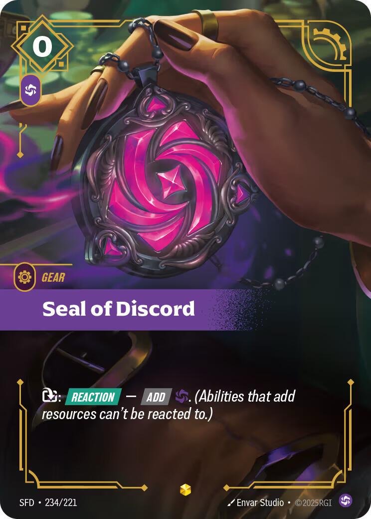 その他 Seal of Discord Seal of Discord #234 Prices | Riftbound Spiritforged