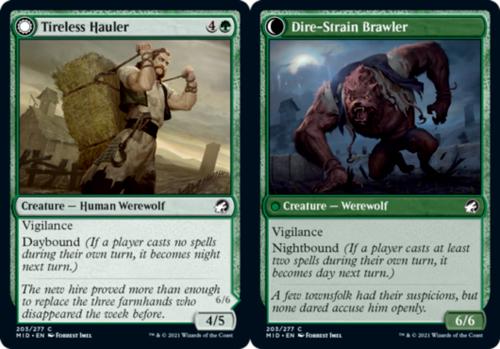 Tireless Hauler & Dire-Strain Brawler Magic Innistrad: Midnight Hunt