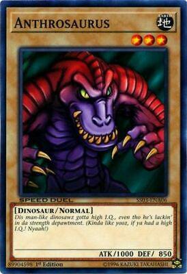 Anthrosaurus SS03-ENA06 YuGiOh Speed Duel Starter Decks: Ultimate Predators