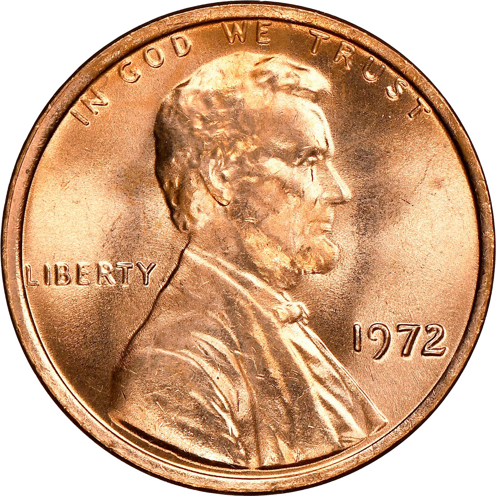 1972 Coins Lincoln Memorial Penny