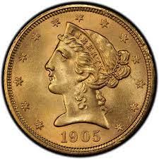 1905 S Coins Liberty Head Half Eagle