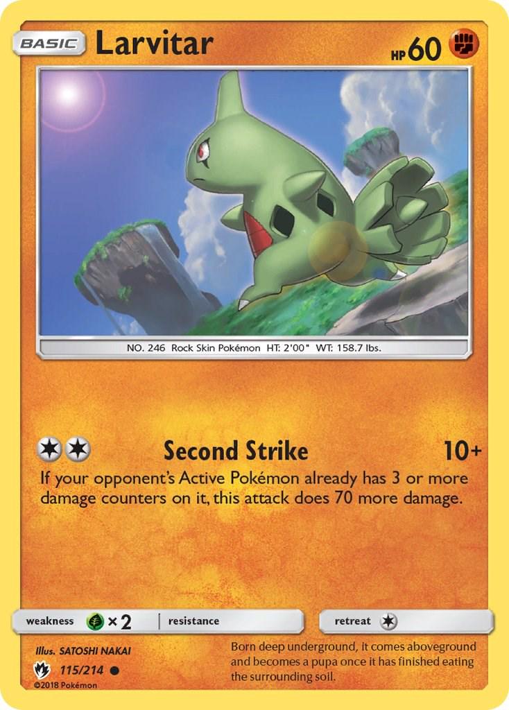 Larvitar #115 Pokemon Lost Thunder