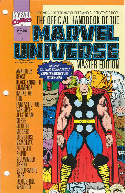 Official Handbook of the Marvel Universe #14 (1992) Comic Books Official Handbook of the Marvel Universe