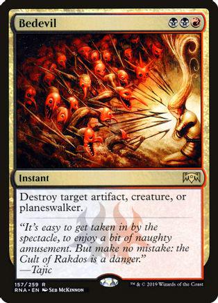 Bedevil 1x FOIL RNA MTG Ravnica Allegiance Rare MINT red black Bedevil 1x FOIL RNA MTG Ravnica Allegiance Rare MINT red black
