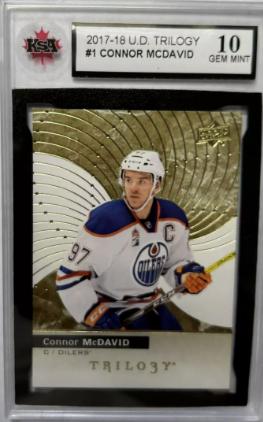 Connor McDavid #1 Hockey Cards 2017 Upper Deck Trilogy