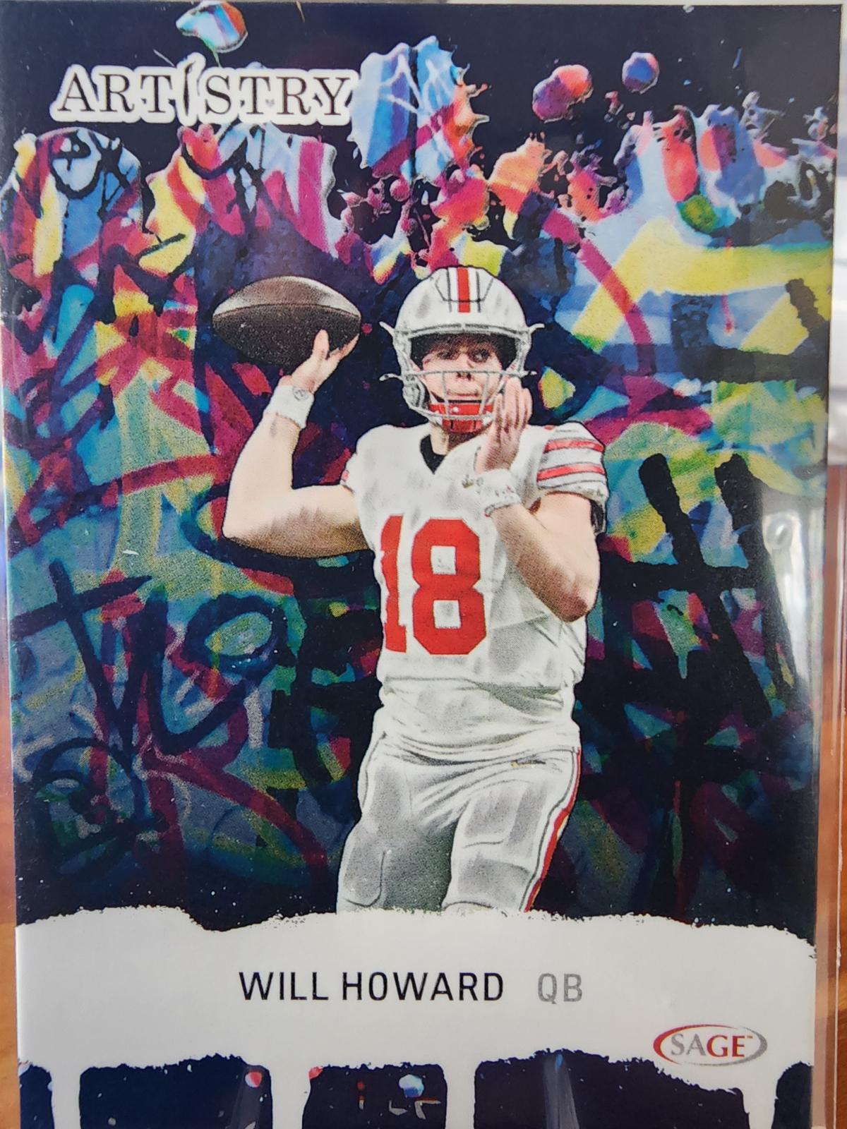 Will Howard #43 2025 Sage Artistry Football