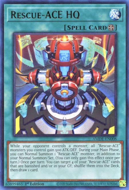 Rescue-ACE HQ AMDE-EN008 YuGiOh Amazing Defenders