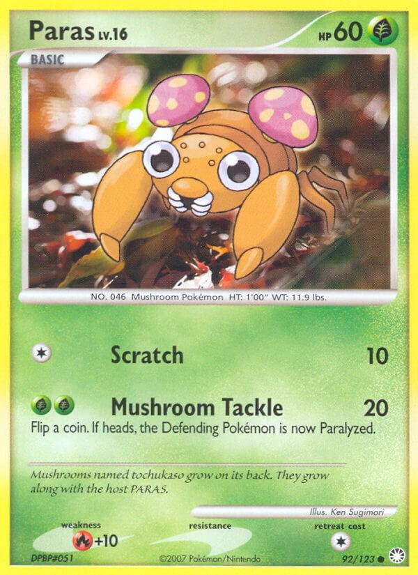 Paras #92 Pokemon Mysterious Treasures