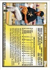 Back Of Card | Jose Lima Baseball Cards 1999 Topps
