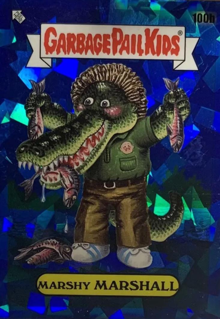 Marshy MARSHALL #100b Garbage Pail Kids 2021 Sapphire