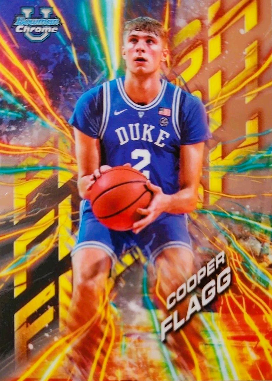 Cooper Flagg #FL-1 Basketball Cards 2024 Bowman Chrome University Flash