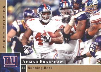 Ahmad Bradshaw #99 Football Cards 2009 Upper Deck First Edition