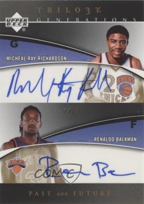 Michael Ray Richardson/Renaldo Balkman #PFS-MR Basketball Cards 2006 Upper Deck Trilogy Generations Past and Future Signatures