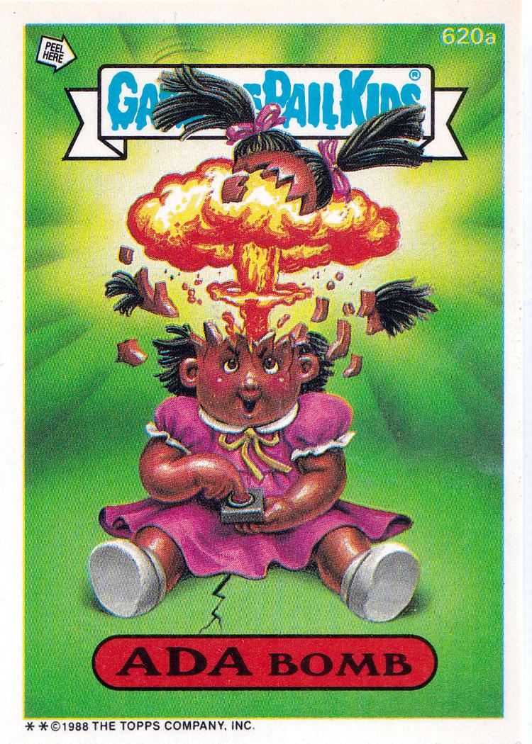 ADA Bomb #620a 1988 Garbage Pail Kids