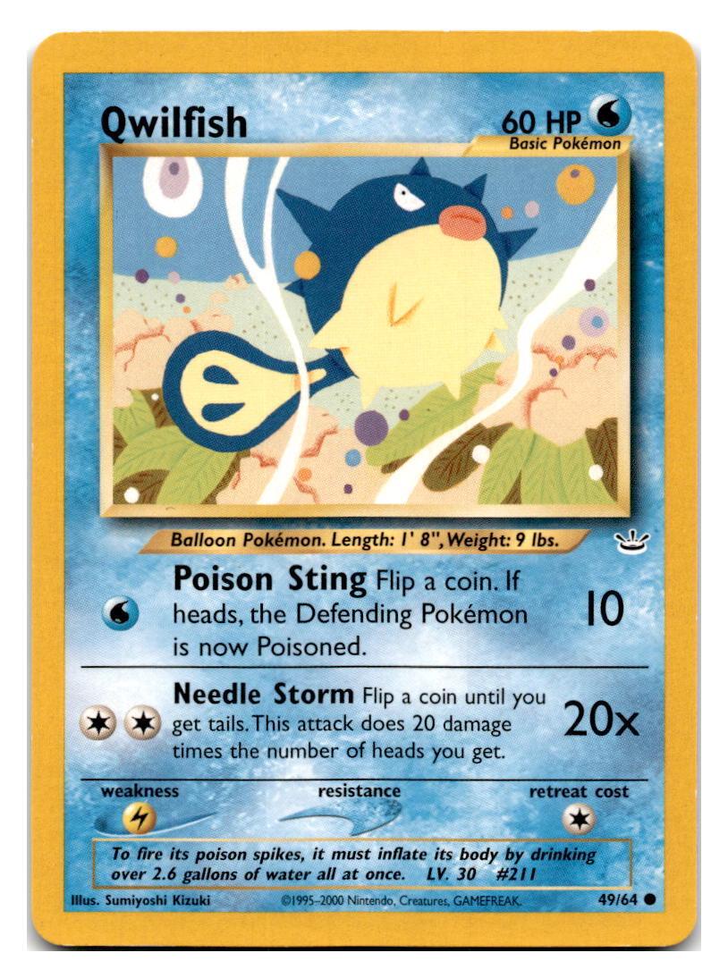 Qwilfish #49 Pokemon Neo Revelation