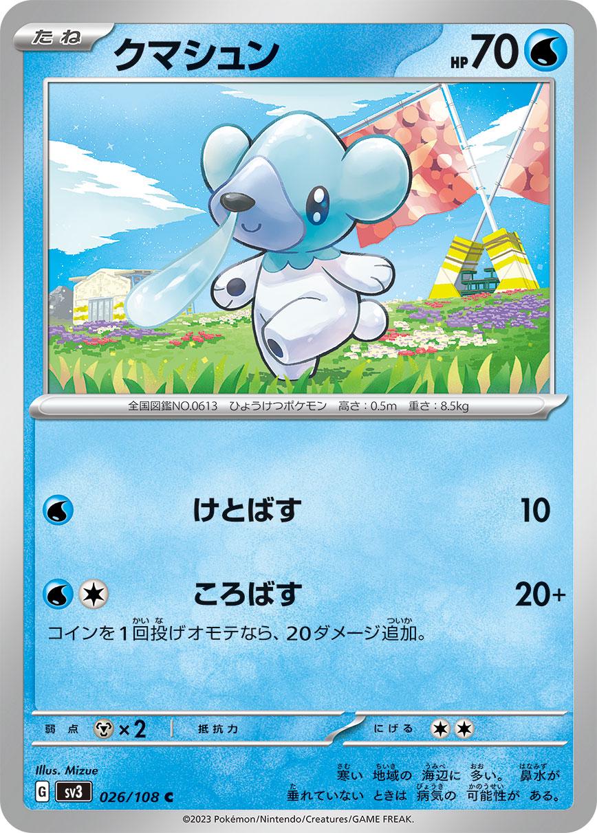 Cubchoo #26 Pokemon Japanese Ruler of the Black Flame