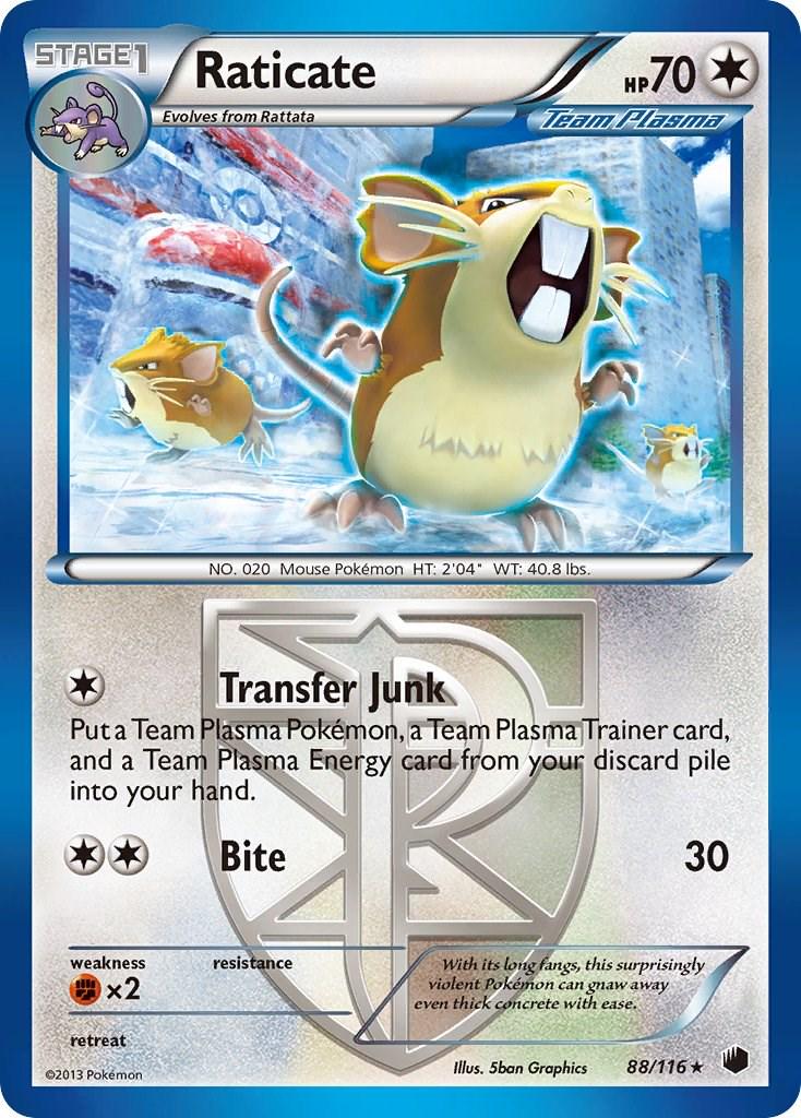 Raticate #88 Pokemon Plasma Freeze