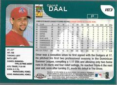 Omar Daal Back | Omar Daal Baseball Cards 2001 Topps Chrome