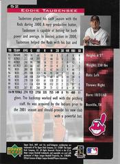 Back | Eddie Taubensee Baseball Cards 2001 Upper Deck MVP