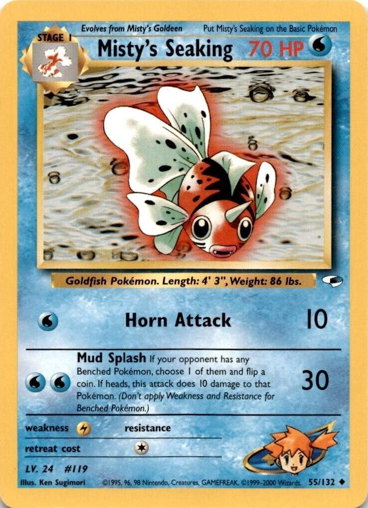 Misty's Seaking #55 Pokemon Gym Heroes