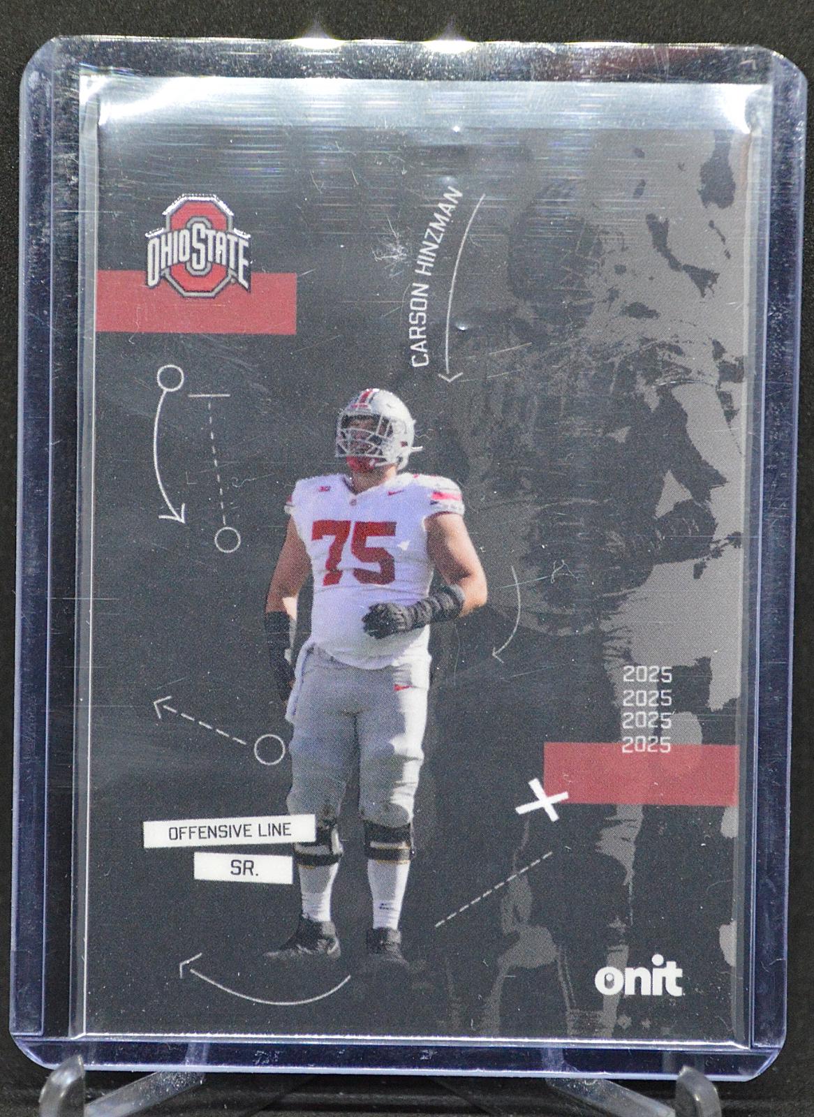 Carson Hinzman #SIL-6 2025 Onit Athlete Ohio State Buckeyes Silhouette Football