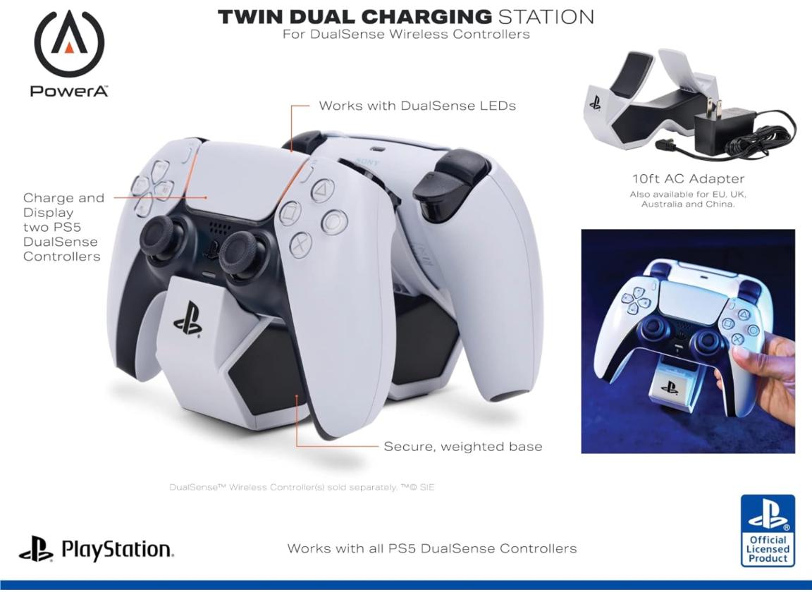 PowerA Twin Charging Station for Dualsense Wireless Controllers Playstation 5