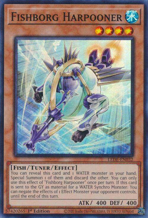 Fishborg Harpooner LEDE-EN032 YuGiOh Legacy of Destruction