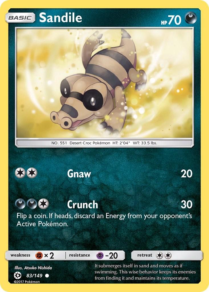 Sandile #83 Pokemon Sun & Moon