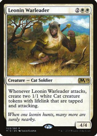 Leonin Warleader 1x FOIL M19 MTG Core Set 2019 Rare MINT white Leonin Warleader 1x FOIL M19 MTG Core Set 2019 Rare MINT white