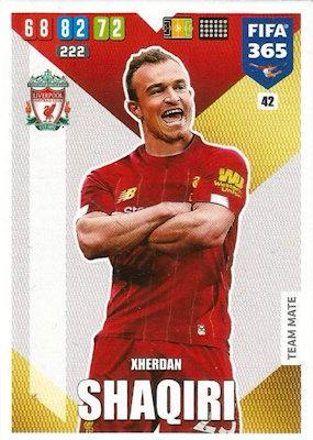 Xherdan Shaqiri #42 2019 Panini FIFA 365 Adrenalyn XL