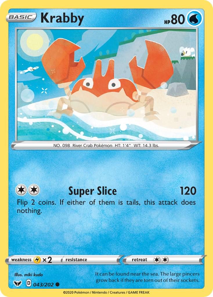 Krabby #43 Pokemon Sword & Shield