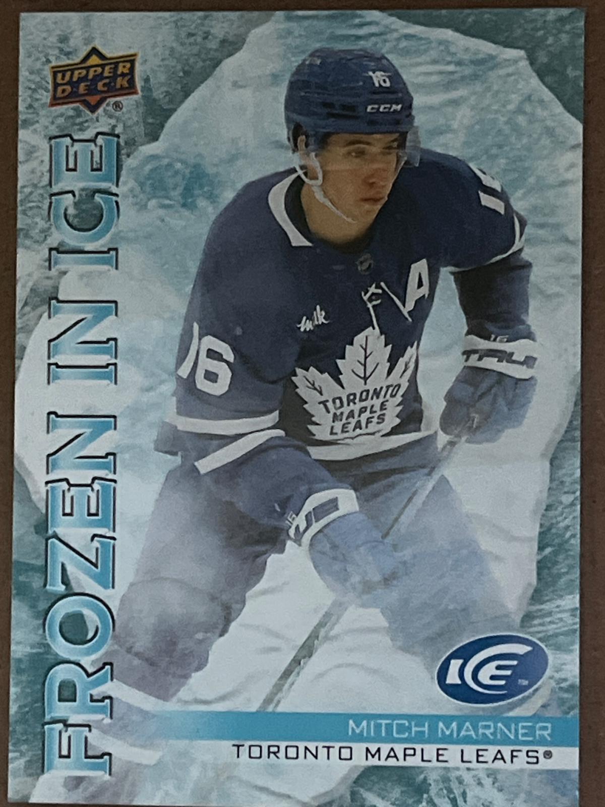 Mitch Marner #FI-21 Hockey Cards 2022 Upper Deck Ice Hockey Frozen In Ice
