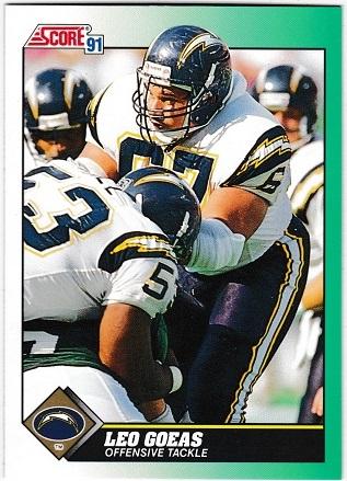 Leo Goeas #267 Football Cards 1991 Score