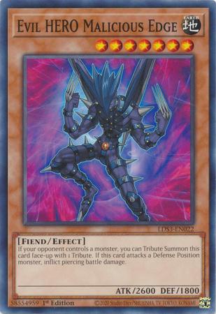 Evil HERO Malicious Edge LDS3-EN022 YuGiOh Legendary Duelists: Season 3
