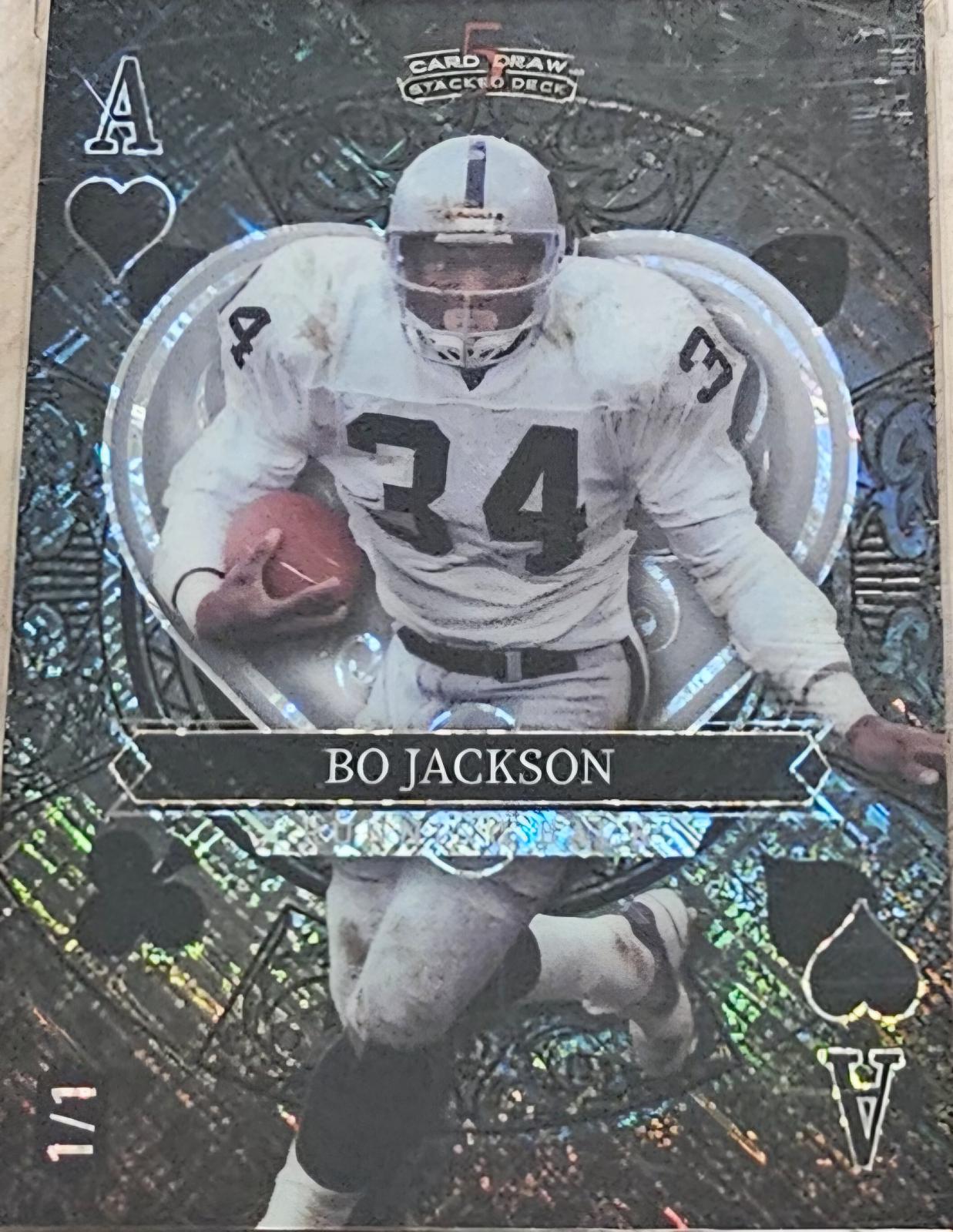 Bo Jackson #SDPH-BJN 2024 Wild Card 5 Card Draw Stacked Deck Football