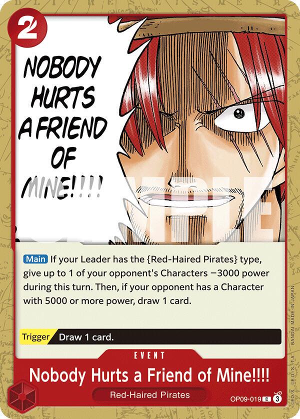 Nobody Hurts a Friend of Mine!!!! OP09-019 Prices | One Piece