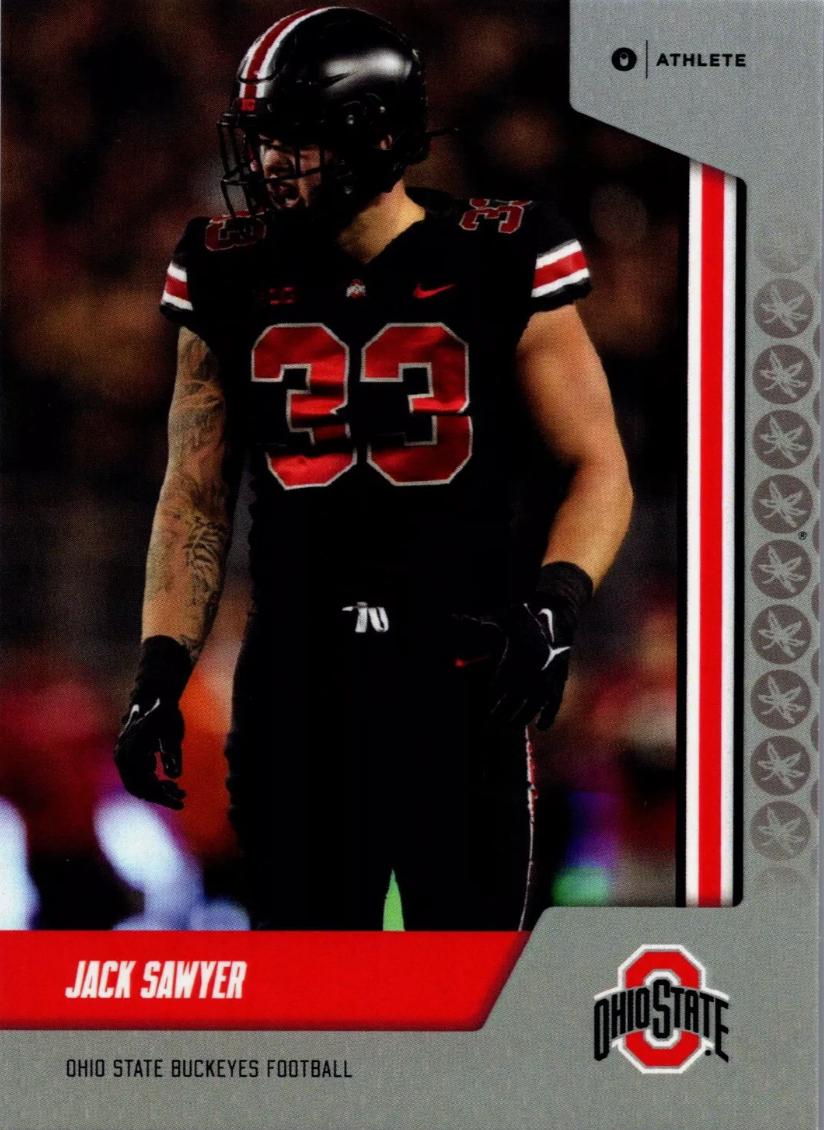 Jack Sawyer #106 Football Cards 2023 ONIT Athlete Ohio State Buckeyes