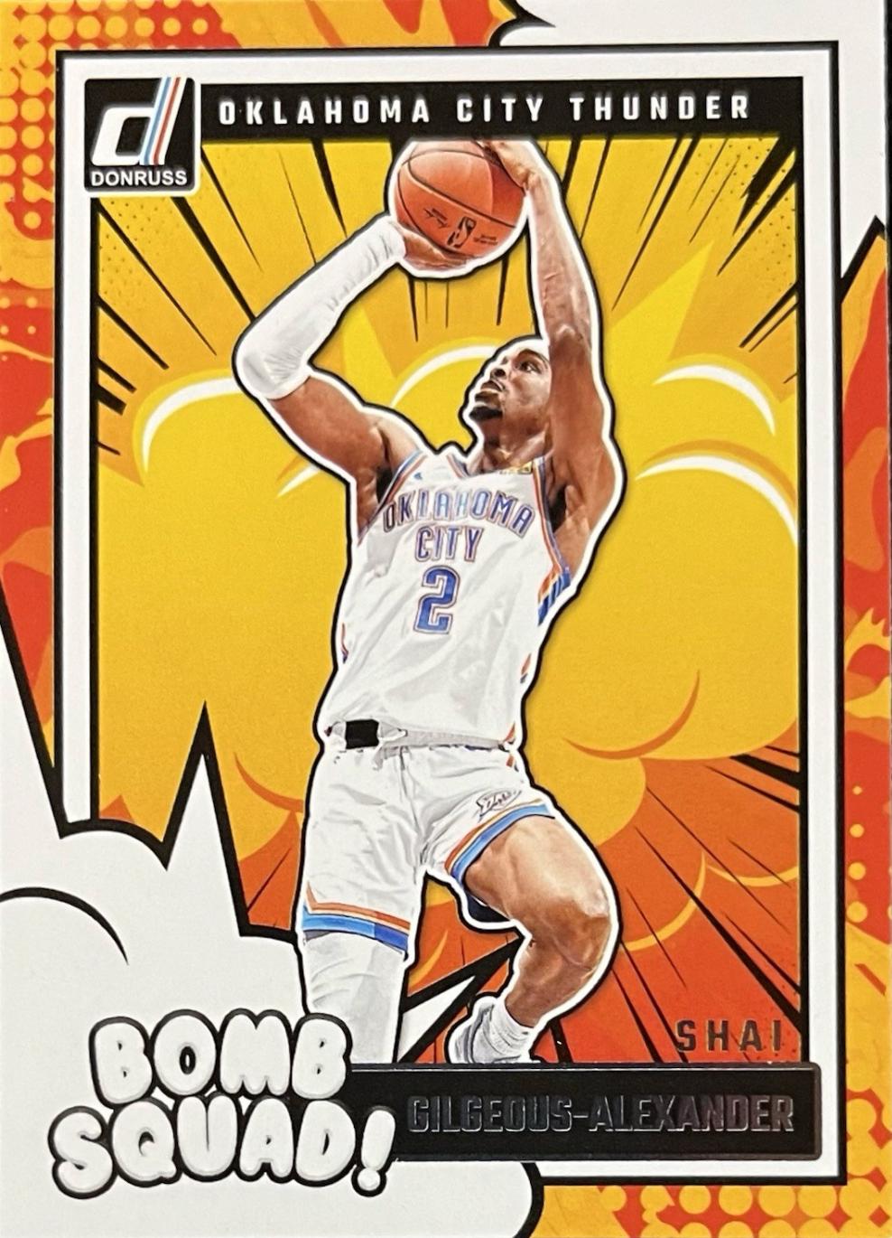 Shai Gilgeous-Alexander #12 Basketball Cards 2024 Panini Donruss Bomb Squad