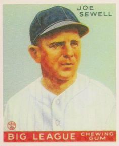 Joe Sewell #165 1983 Galasso 1933 Goudey Reprint Baseball