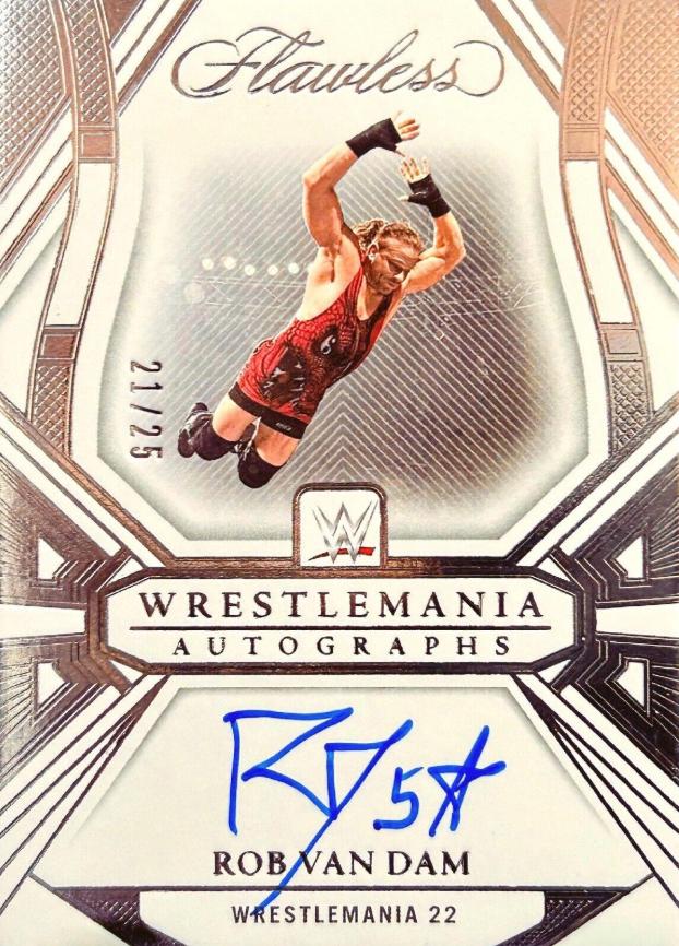 Rob Van Dam #WM-RVD Wrestling Cards 2024 Panini Flawless WWE WrestleMania Autographs