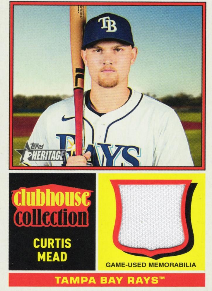 Curtis Mead #CCR-CM Baseball Cards 2025 Topps Heritage Clubhouse Collection Relic