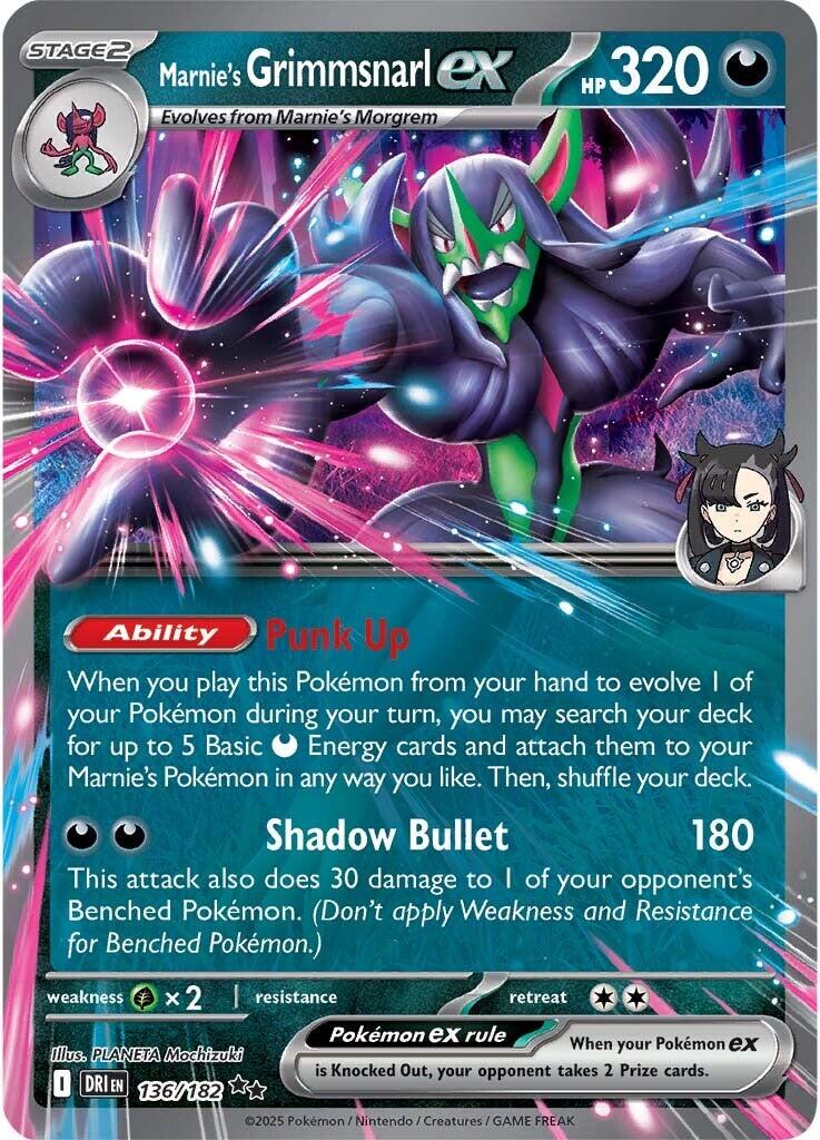 Marnie's Grimmsnarl Ex #136 Pokemon Destined Rivals