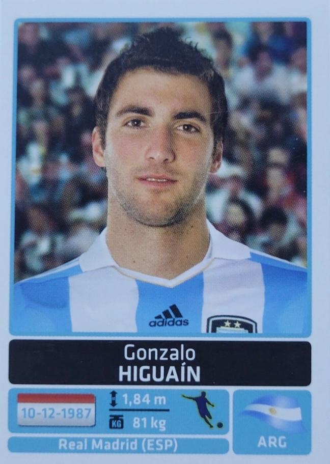 Gonzalo Higuain #38 Soccer Cards 2011 Panini Copa America Argentina Sticker