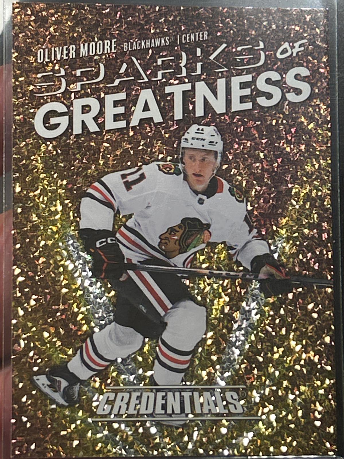 Oliver Moore #SG-15 2025-26 Upper Deck Credentials Hockey Sparks of Greatness