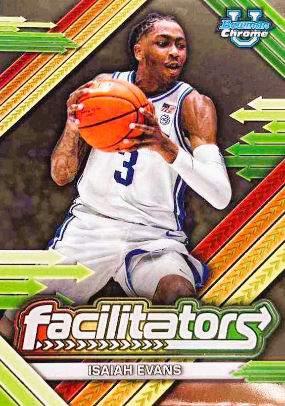 Isaiah Evans #F-13 Basketball Cards 2024 Bowman Chrome University Facilitators