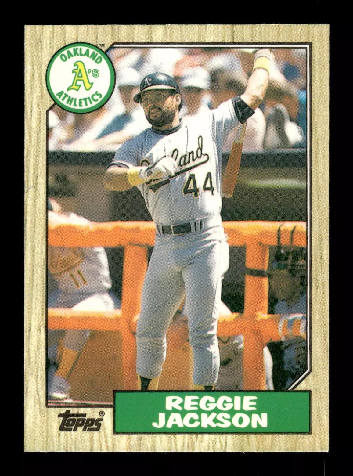 Reggie Jackson #52T Baseball Cards 1987 Topps Traded Tiffany
