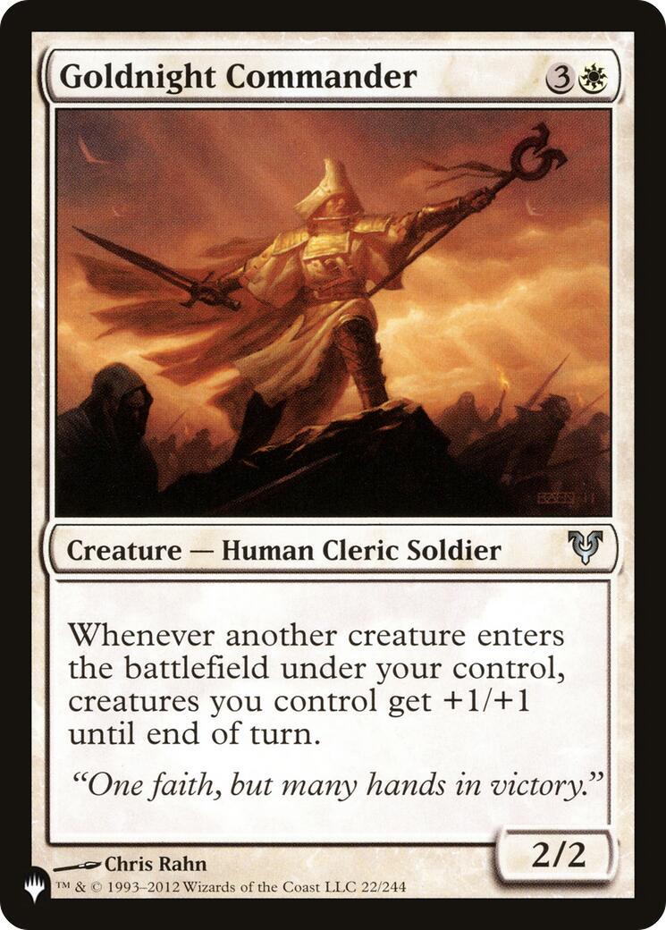 Goldnight Commander #22 Magic The List Reprints