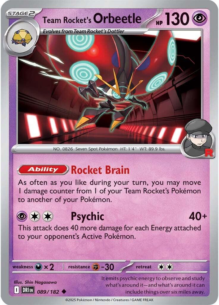 Team Rocket's Orbeetle #89 Pokemon Destined Rivals