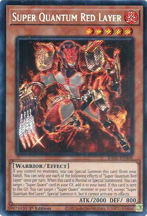 Super Quantum Red Layer [Secret Rare] RA05-EN008 Prices | YuGiOh Rarity  Collection 5 | YuGiOh Cards