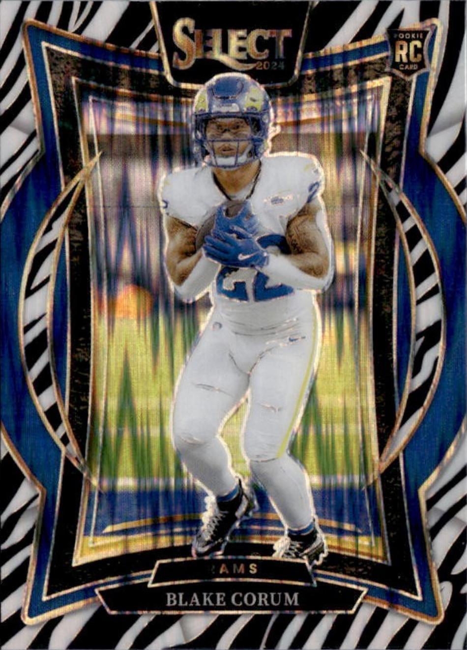 Blake Corum [Zebra Prizm] #9 Prices | 2024 Panini Select